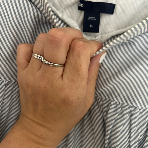 Gap XL Cotton Striped Skirts blue and white stretch pull on - Picture 5 of 8